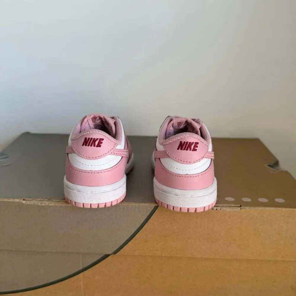 Nike Dunk Low Pink/White Toddler Sneakers- SZ 6 C